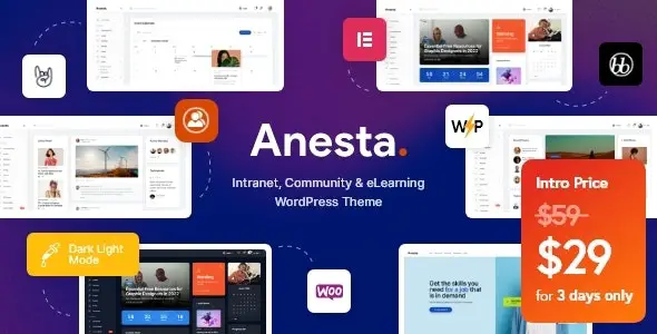 Anesta – Intranet, Extranet, Community and BuddyPress WordPress Theme - Anesta - Intranet, Extranet, Community and BuddyPress WordPress Theme v1.2.1 by Themeforest Nulled Free Download
