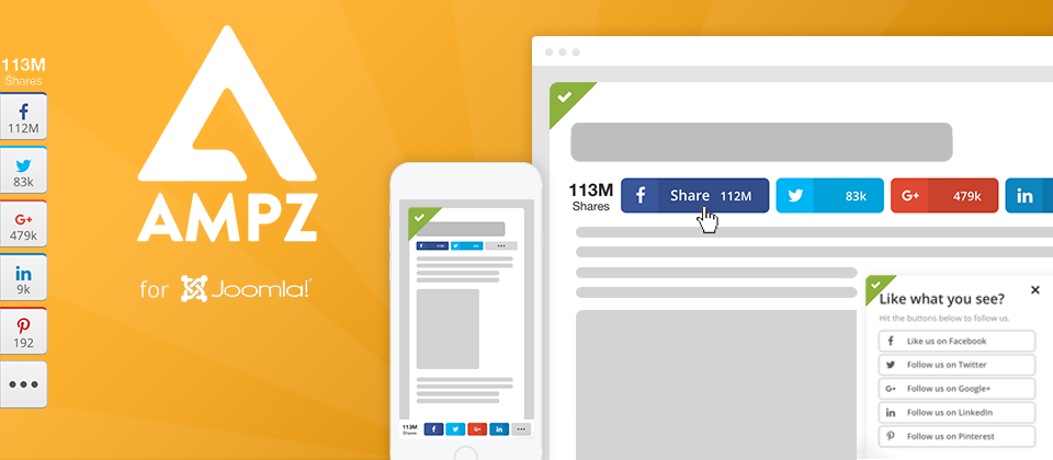 AMPZ Extended- Social Buttons for Joomla - AMPZ Extended - Social Buttons for Joomla v5.0.1 by Roosterz Nulled Free Download
