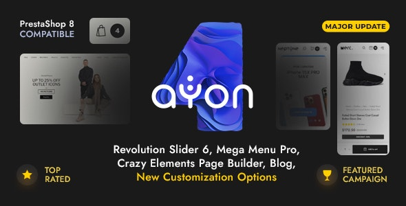 AYON – Multipurpose Responsive Prestashop Theme - AYON Multipurpose Responsive Prestashop Theme PrestaShop v4.4 by Themeforest Nulled Free Download