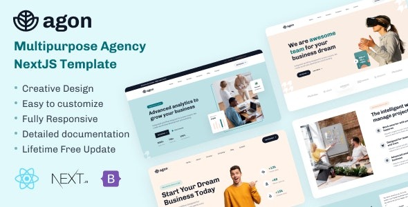 AgonMultipurpose Agency NextJS Template - Agon - Multipurpose Agency NextJS Template v5.3 by Themeforest Nulled Free Download