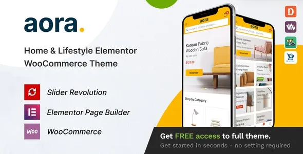 Aora – Home & Lifestyle Elementor WooCommerce Theme - Aora - Home & Lifestyle Elementor WooCommerce Theme v1.2.21 by Themeforest Nulled Free Download