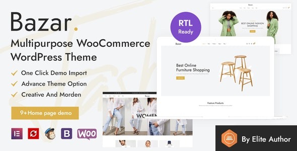 Bazar – Multipurpose WooCommerce WordPress Theme - Bazar - Multipurpose WooCommerce WordPress Theme v1.3 by Themeforest Nulled Free Download
