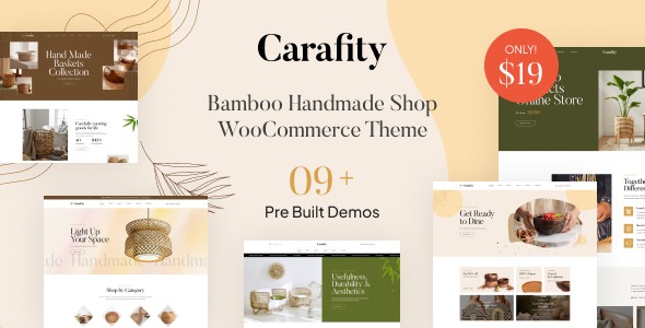 Carafity – Bamboo Handmade Shop WooCommerce Theme - Carafity - Bamboo Handmade Shop WooCommerce Theme v1.1.4 by Themeforest Nulled Free Download