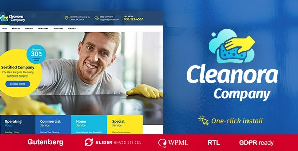 Cleanora – Cleaning Services Theme - Cleanora - Cleaning Services Theme v1.2.4 by Themeforest Nulled Free Download