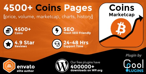 Coin Market Cap – Prices – WordPress Cryptocurrency Plugin - Coins MarketCap - WordPress Cryptocurrency Plugin v5.4.1 by Codecanyon Nulled Free Download