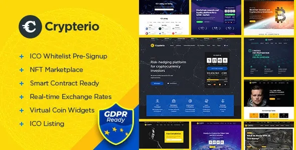 Crypterio – ICO Landing Page and Cryptocurrency WordPress Theme - Crypterio - NFT and Crypto Landing Page WordPress Theme v2.4.9 by Themeforest Nulled Free Download