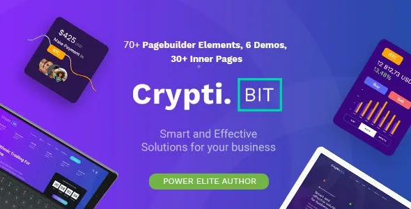 CryptiBIT – Technology, Cryptocurrency, ICOIEO Landing Page WordPress Theme - CryptiBIT Technology, Cryptocurrency, ICOIEO Landing Page WordPress Theme v1.4.1 by Themeforest Nulled Free Download