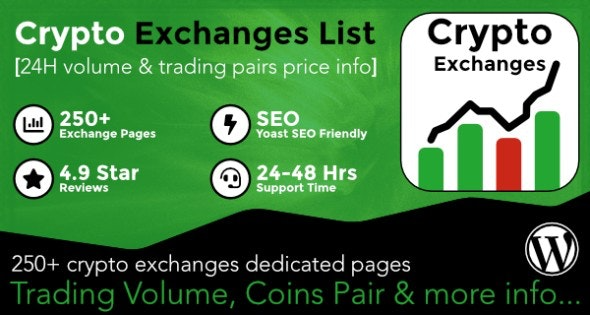 Cryptocurrency Exchanges List Pro - Cryptocurrency Exchanges List Pro v2.8.5 by Codecanyon Nulled Free Download
