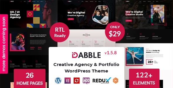Dabble – Creative Agency – Portfolio WordPress Theme - Dabble - Creative Agency - Portfolio WordPress Theme v1.6.3 by Themeforest Nulled Free Download