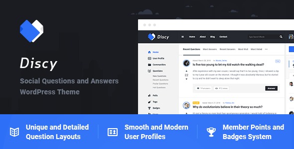 Discy – Social Questions and Answers WordPress Theme - Discy Social Questions and Answers WordPress Theme v5.7.0 by Themeforest Nulled Free Download
