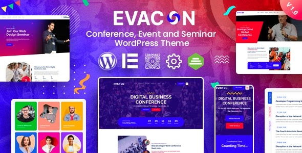 Evacon – Event – Conference WordPress Theme - Evacon - Event - Conference WordPress Theme v1.0.8 by Themeforest Nulled Free Download