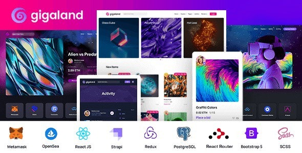 Gigaland – NFT Marketplace React Js Template - Gigaland - NFT Marketplace React Js Template v2.0.4 by Themeforest Nulled Free Download