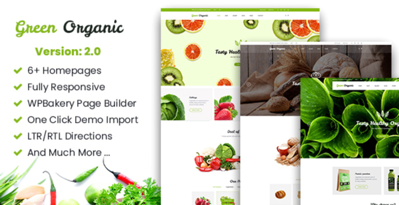 GreenOrganic – Organic – Bakery WordPress ThemeÂ  - GreenOrganic Organic - Bakery WordPress Theme v2.32 by Themeforest Nulled Free Download
