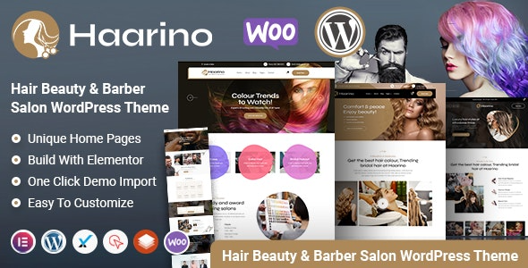Haarino – Hair Salon WordPress Theme - Haarino - Hair Beauty - Makeup Salon WordPress Theme v1.3.2 by Themeforest Nulled Free Download