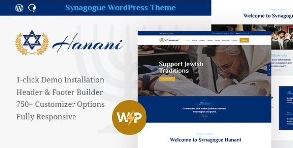 Hanani – Jewish Community – Synagogue WordPress Theme - Hanani Jewish Community - Synagogue WordPress Theme v1.2.7 by Themeforest Nulled Free Download
