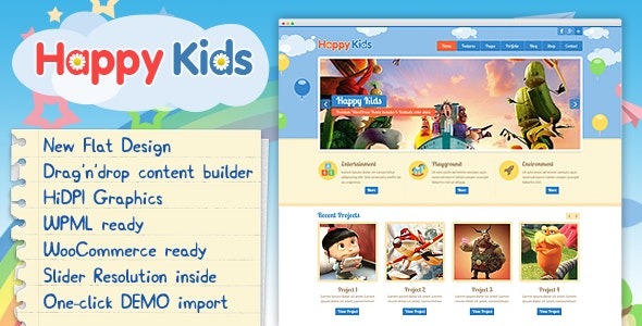 Happy Kids – Children WordPress Theme - Happy Kids - Children WordPress Theme v4.0.3 by Themeforest Nulled Free Download