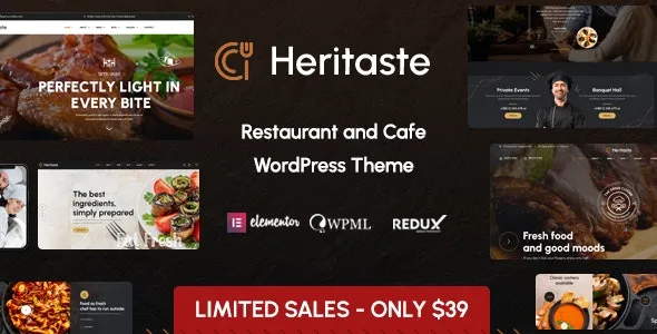 Heritaste – Restaurant WordPress Theme - Heritaste - Restaurant WordPress Theme v1.4 by Themeforest Nulled Free Download