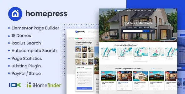 HomePress – Real Estate WordPress Theme - HomePress - Real Estate WordPress Theme v1.3.8 by Themeforest Nulled Free Download