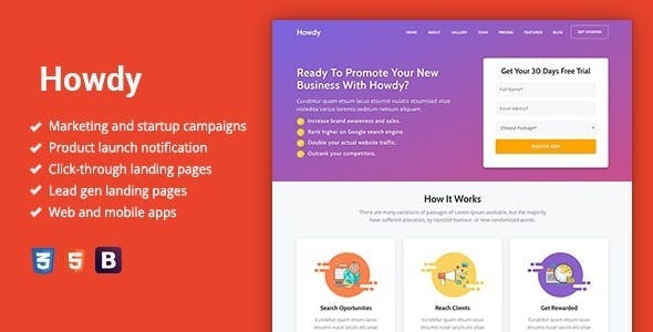 Howdy – Multipurpose High-Converting Landing Page WordPress Theme - Howdy Multipurpose High-Converting Landing Page WordPress Theme v1.1.3 by Themeforest Nulled Free Download