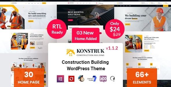Konstruk – Construction WordPress Theme - Konstruk - Construction WordPress Theme v1.2.2 by Themeforest Nulled Free Download
