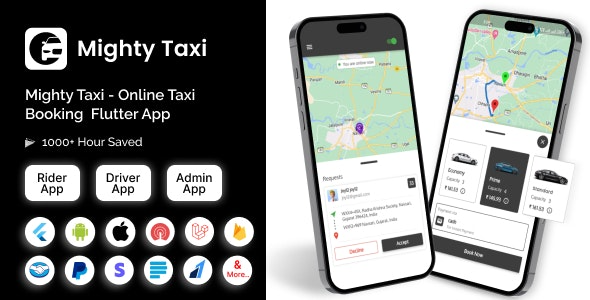 MightyTaxi Flutter Online Taxi Booking Full Solution | User App | Admin Laravel Panel | Driver app - MightyTaxi - Flutter Online Taxi Booking Full Solution | User App | Admin Laravel Panel | Driver app v12.0.0 by Codecanyon Nulled Free Download