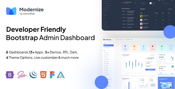 Modernize Bootstrap Admin Dashboard - Modernize Bootstrap & React MUI Admin Dashboard v3.0.0 by Themeforest Nulled Free Download