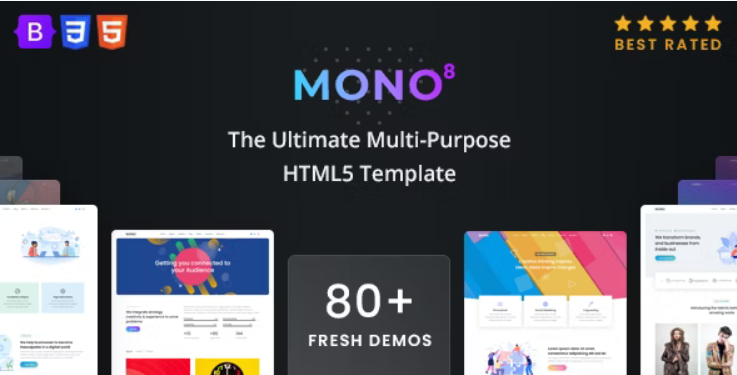 Mono Creative Multipurpose HTML Template - Mono - Creative Multipurpose HTML Template v8.2.2 by Themeforest Nulled Free Download