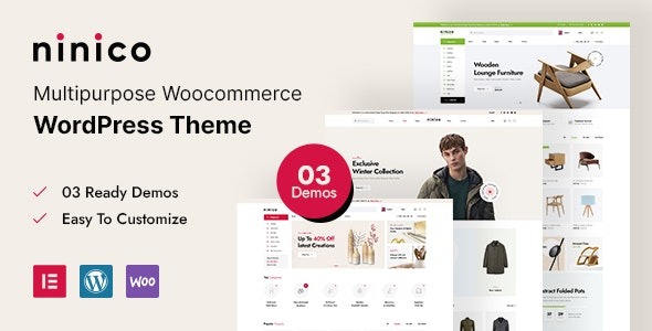 Ninico – Minimal WooCommerce WordPress Theme - Ninico Minimal WooCommerce WordPress Theme v1.0.3 by Themeforest Nulled Free Download