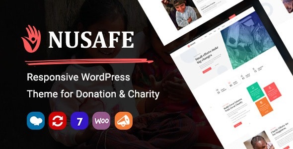 Nusafe – Responsive WordPress Theme for Donation – Charity - Nusafe - Responsive WordPress Theme for Donation - Charity v1.22 by Themeforest Nulled Free Download