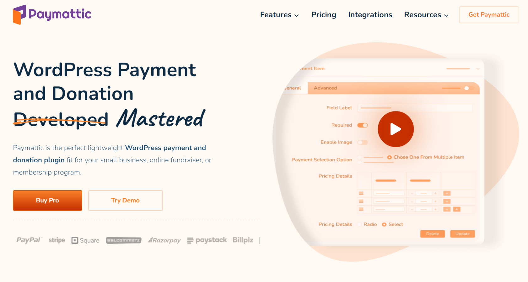 WPPayForm Pro – WordPress Payments Made Simple - Paymattic Pro - WordPress Payment and Donation v4.5.0 by Paymattic Nulled Free Download