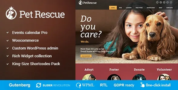 Pet Rescue Animals And Shelter Charity Wp Theme - Pet Rescue - Animals And Shelter Charity Wp Theme v1.4.6 by Themeforest Nulled Free Download