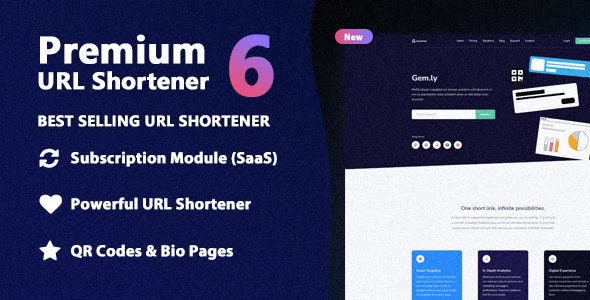 Premium URL Shortener – link shortening script (URL) + SaaS Theme for Premium URL Shortener - Premium Url Shortener + Saas Theme v7.3.4 by Codecanyon Nulled Free Download