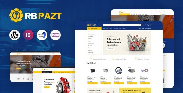 RBpazt – Auto Parts WooCommerce Theme - RBpazt - Auto Parts WooCommerce Theme v1.9.8 by Themeforest Nulled Free Download