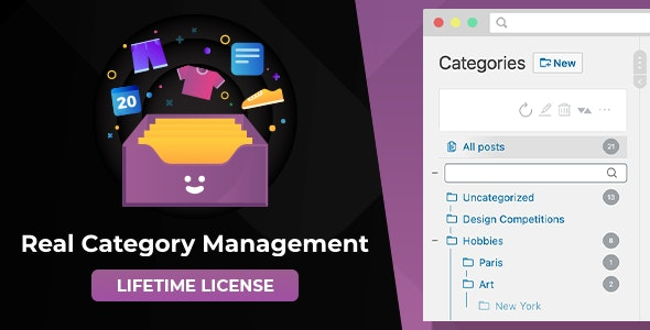 WordPress Real Category Management – Custom category term order Tree view - Real Category Management v4.2.11 by Codecanyon Nulled Free Download