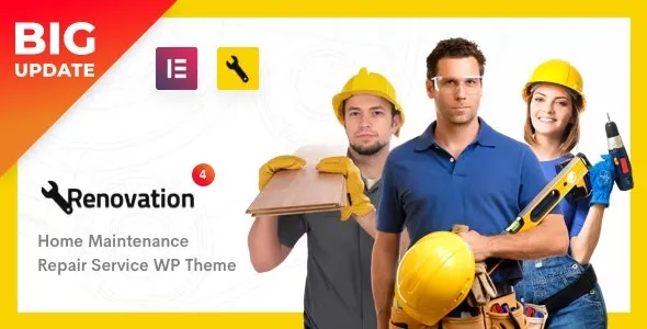 Renovation Home Maintenance Repair Service Theme - Renovation Repair Service, Home Maintenance Elementor WP Theme v4.4.5 by Themeforest Nulled Free Download