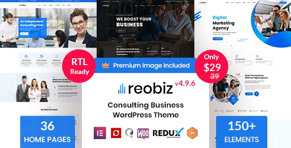 Reobiz- Consulting Business WordPress Theme - Reobiz Consulting Business WordPress Theme v5.0.9 by Themeforest Nulled Free Download