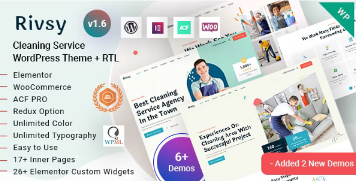 Rivsy Cleaning Services WordPress Theme - Rivsy - Cleaning Services WordPress Theme v1.8 by Themeforest Nulled Free Download