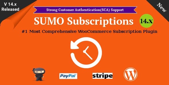 SUMO Subscriptions – WooCommerce Subscription System - SUMO Subscriptions WooCommerce Subscription System v15.3.0 by Codecanyon Nulled Free Download