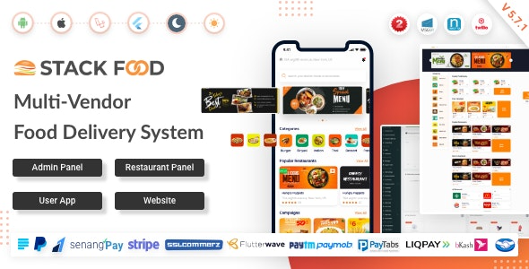StackFood Multi Restaurant - StackFood Multi Restaurant Food Delivery App with Laravel Admin and Restaurant Panel v7.3 by Codecanyon Nulled Free Download