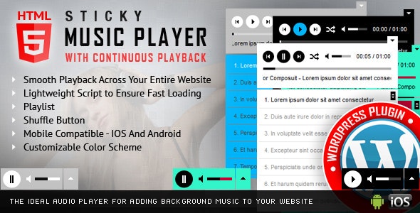 Sticky HTML5 Music Player WordPress Plugin - Sticky HTML Music Player WordPress Plugin v3.1.6 by Codecanyon Nulled Free Download
