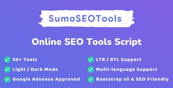 SumoSEOTools Online SEO Tools Script - SumoSEOTools Online SEO Tools Script v2.0.3 by Codecanyon Nulled Free Download