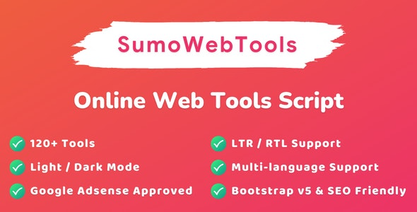 SumoWebTools – Online Web Tools Script - SumoWebTools Online Web Tools Script v2.0.3 by Codecanyon Nulled Free Download