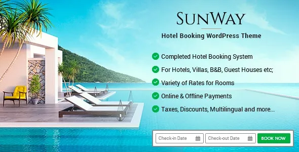 Sunway – Hotel Booking WordPress Theme - Sunway - Hotel Booking WordPress Theme v6.2 by Themeforest Nulled Free Download