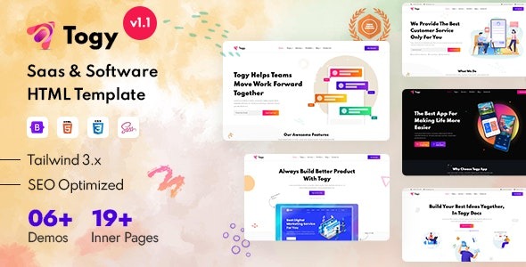Togy – Tailwind Technology Business Startup Template - Togy - Tailwind Technology Business Startup Template v1.2 by Themeforest Nulled Free Download
