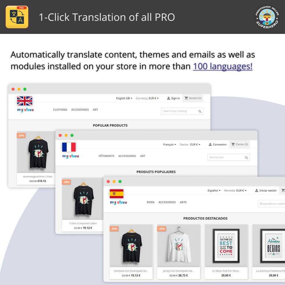 Translate all – Free and unlimited translation Module Prestashop - Translate all - Free and unlimited translation Module PrestaShop v4.18.0 by Prestashop Nulled Free Download