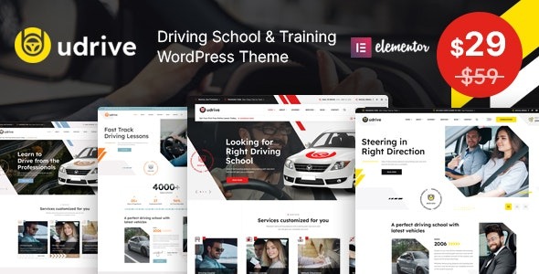 Udrive Driving School WordPress Theme - Udrive - Driving School WordPress Theme v1.5 by Themeforest Nulled Free Download