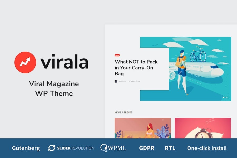 Virala – Viral Magazine WordPress Theme - Virala Viral Magazine WordPress Theme v1.0.9 by Themeforest Nulled Free Download