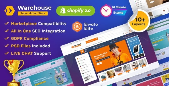 Warehouse – Advanced Shopify Multi-purpose Mega Electronics Store - Warehouse - Advanced Shopify Multi-purpose Mega Electronics Store v1.2 by Themeforest Nulled Free Download