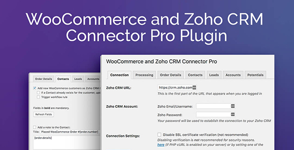 WOOCOMMERCE AND ZOHO CRM CONNECTOR PRO - Zoho CRM Connector Pro for WooCommerce v2.1.13 by Aspengrovestudios Nulled Free Download