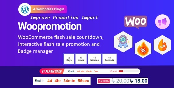 Woopromotion WooCommerce product promotion sale countdown and Badge Manager - Woopromotion WooCommerce product promotion sale countdown and Badge Manager v1.0.7 by Codecanyon Nulled Free Download